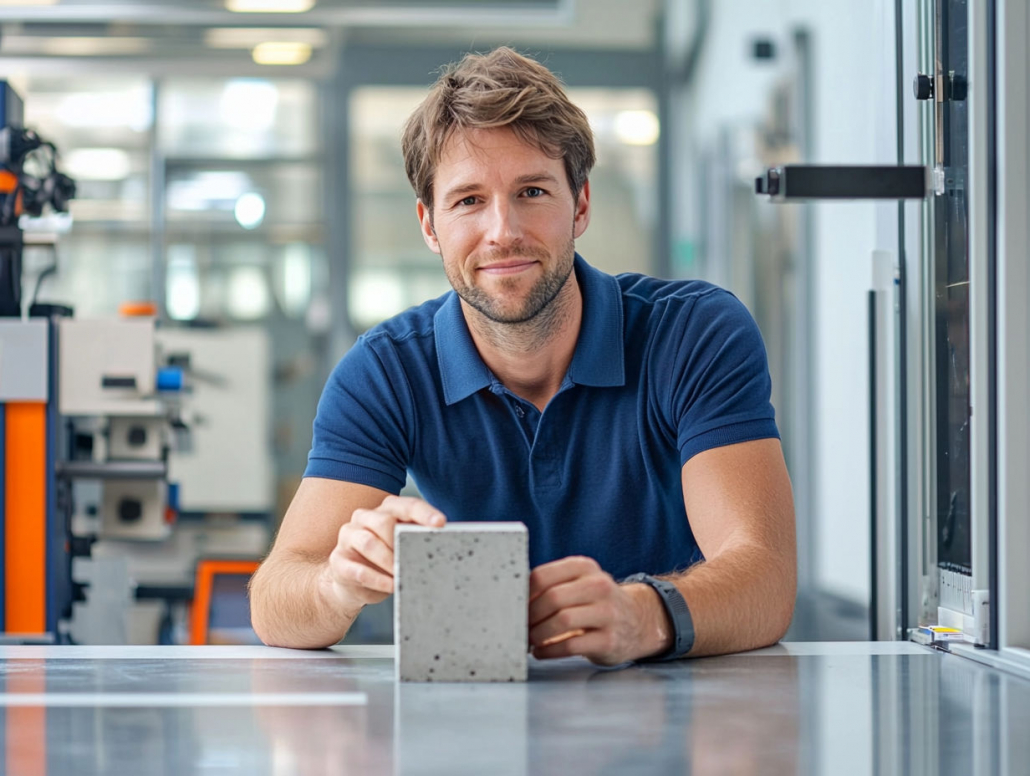 Von der Erstprüfung neuer Rezepturen über die laufende Qualitätskontrolle bis zur Abnahmeprüfung – wir sichern die Qualität Ihres Transportbetons nach DIN EN 206 Von der Erstprüfung neuer Rezepturen über die laufende Qualitätskontrolle bis zur Abnahmeprüfung – wir sichern die Qualität Ihres Transportbetons nach DIN EN 206